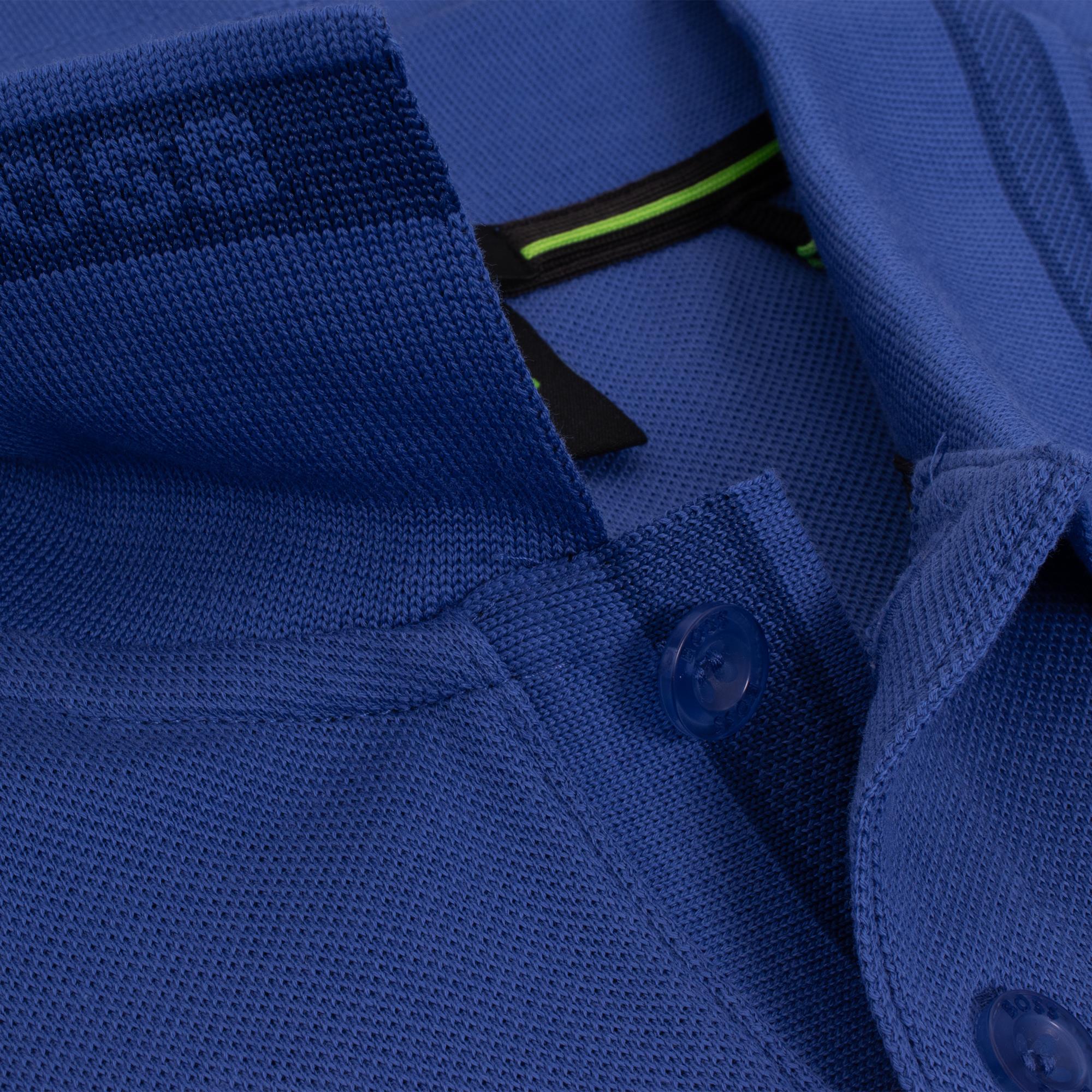Boss Paddy Cotton Pique Mens Polo Shirt Medium Blue